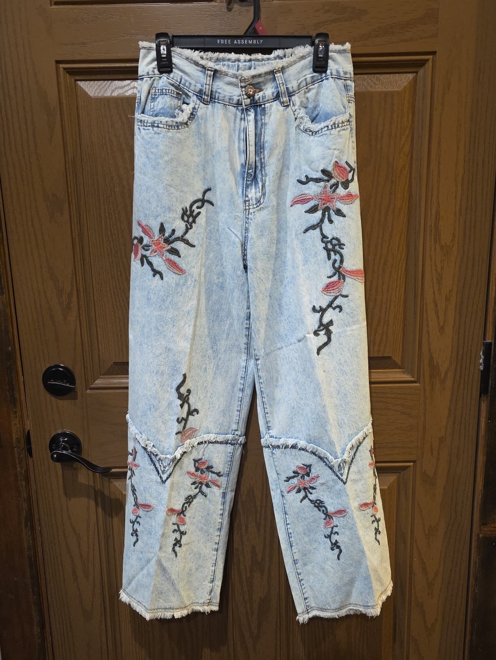 POL Floral Wide Leg Jean Size Small